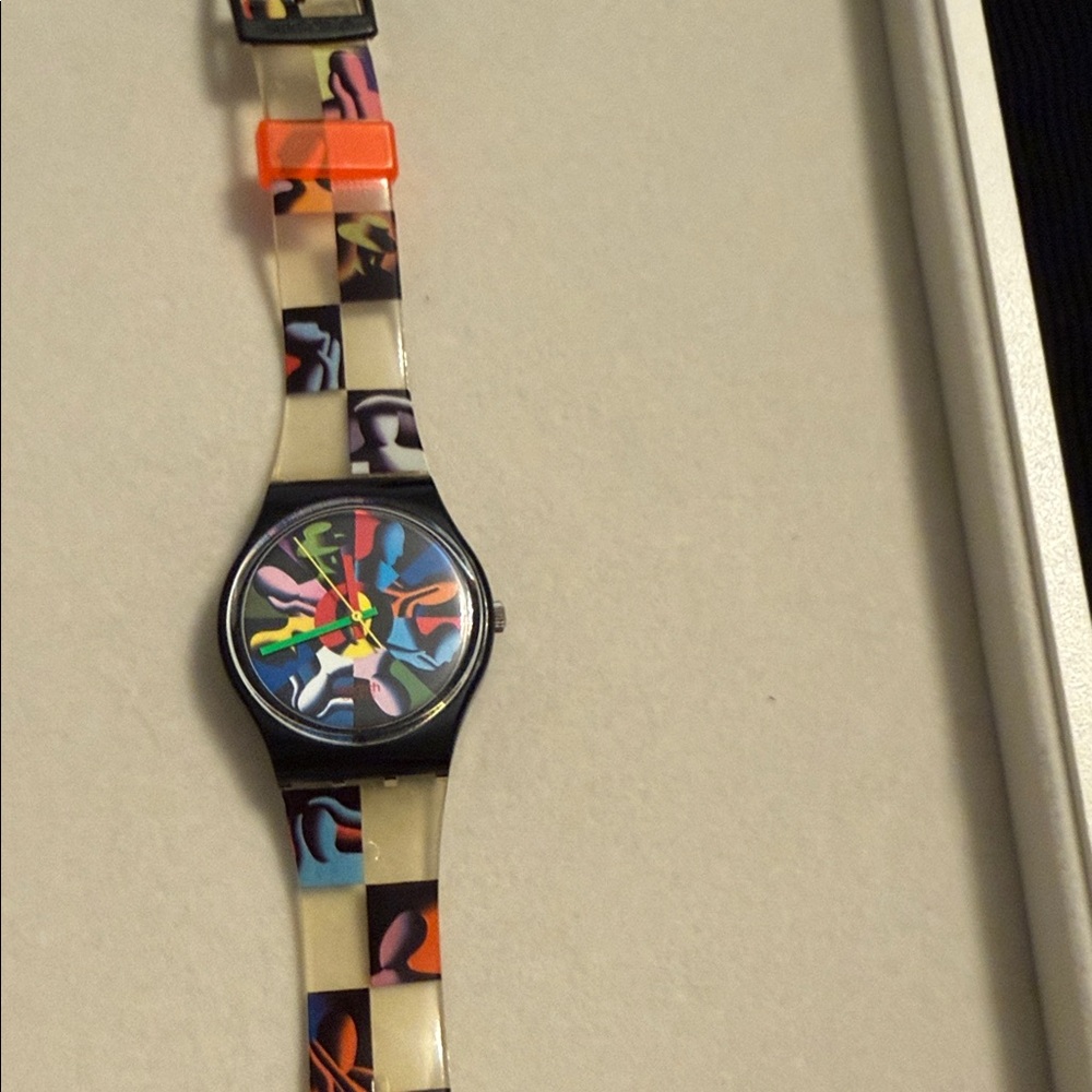 Colorful Abstract Swatch Watch - Picture 3 of 3